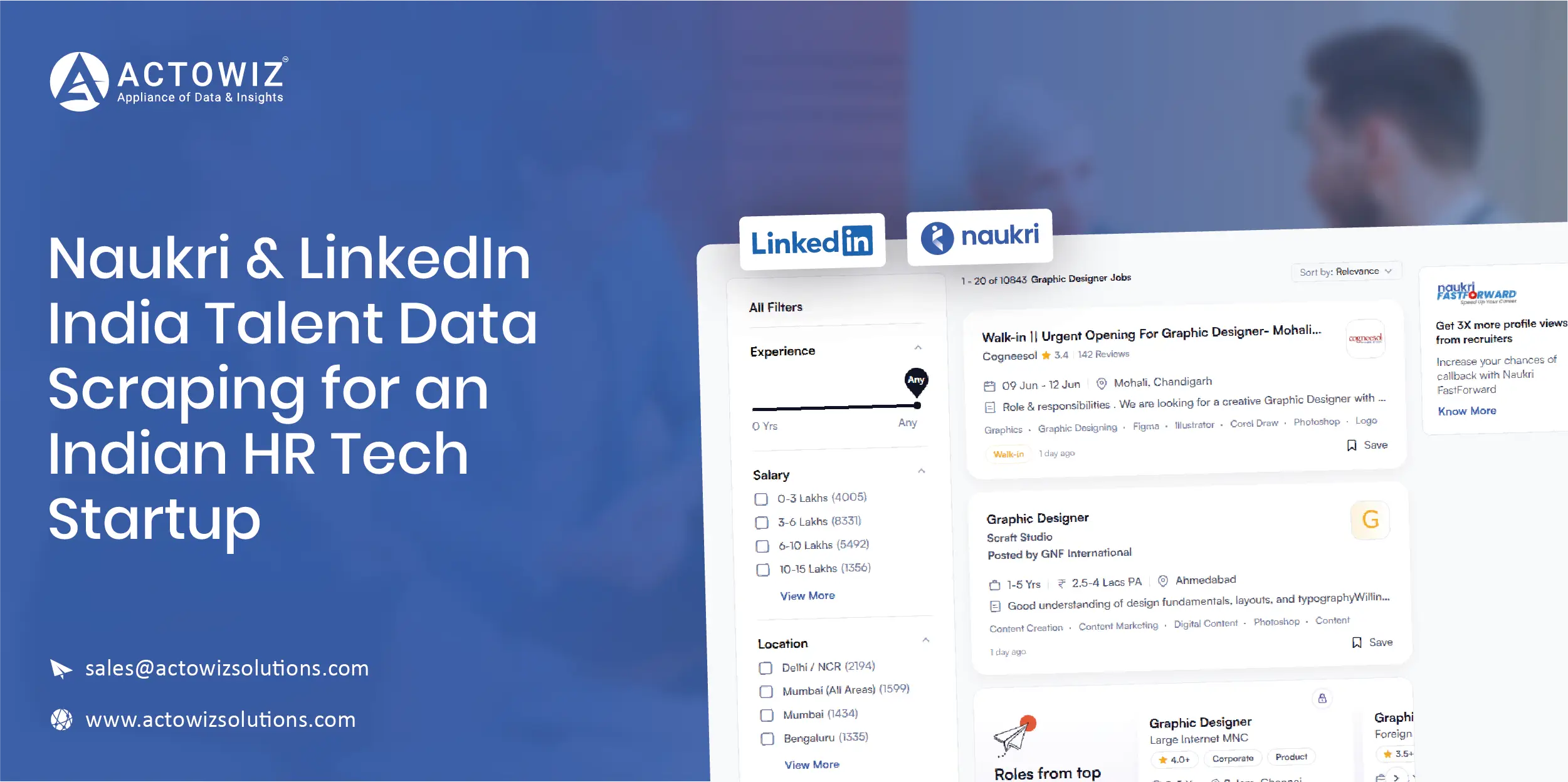 Naukri & LinkedIn India Talent Data Scraping for an Indian HR Tech Startup